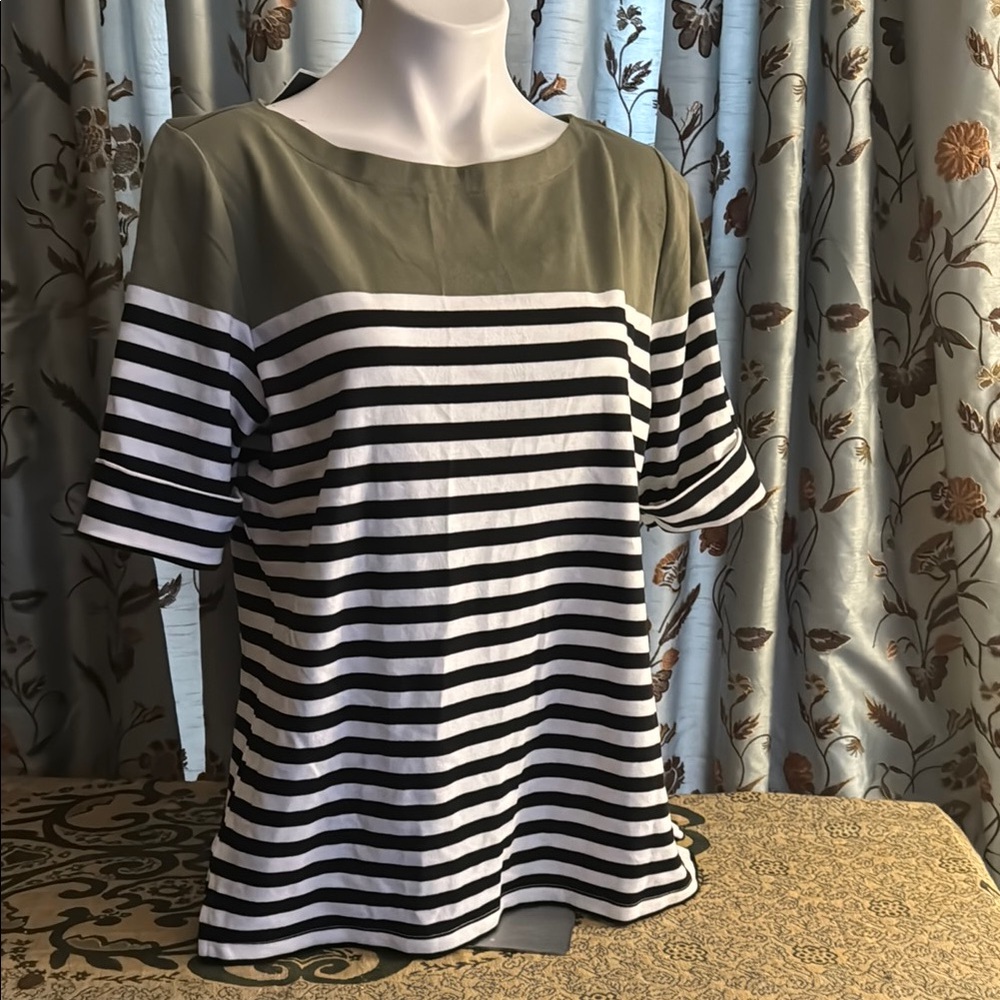 Karen Scott Green Boxy Short Sleeve T-Shirt